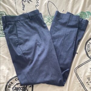 Express Blue Dress Pants Classic Straight-Leg